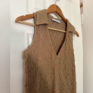 NWOT mango collared top